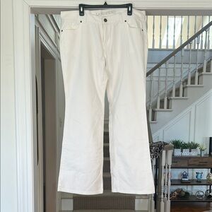 Lands End White Jeans